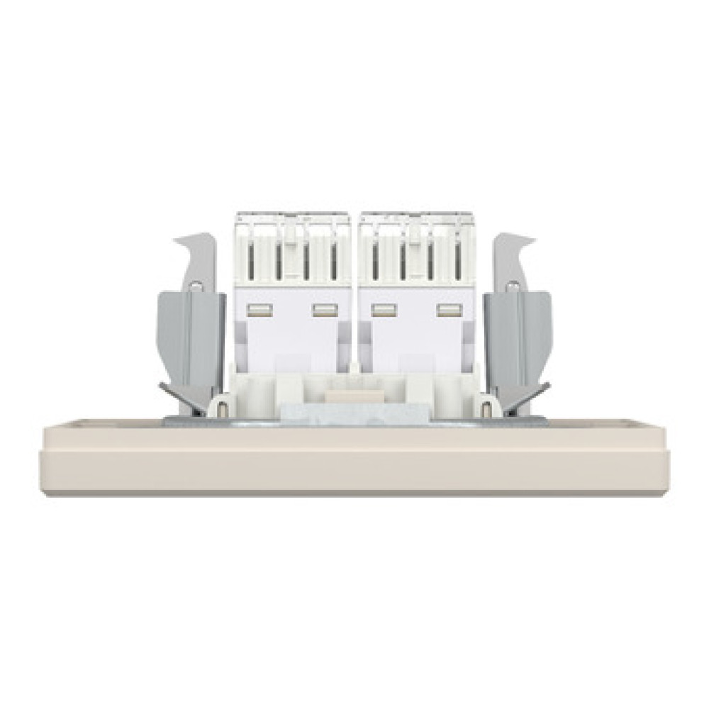 Розетка компьютерная RJ45 cat5e UTP двойная Schneider Electric Asfora Слоновая кость EPH4400123
