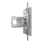 Розетка компьютерная RJ45 cat5 UTP двойная Schneider Electric Asfora Алюминий EPH4400161 Розетка компьютерная RJ45 cat5 UTP двойная Schneider Electric Asfora Алюминий EPH4400161