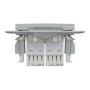 Розетка компьютерная RJ45 cat5 UTP двойная Schneider Electric Asfora Алюминий EPH4400161 Розетка компьютерная RJ45 cat5 UTP двойная Schneider Electric Asfora Алюминий EPH4400161