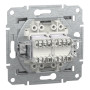 Розетка компьютерная RJ45 cat5 UTP двойная Schneider Electric Asfora Алюминий EPH4400161 Розетка компьютерная RJ45 cat5 UTP двойная Schneider Electric Asfora Алюминий EPH4400161