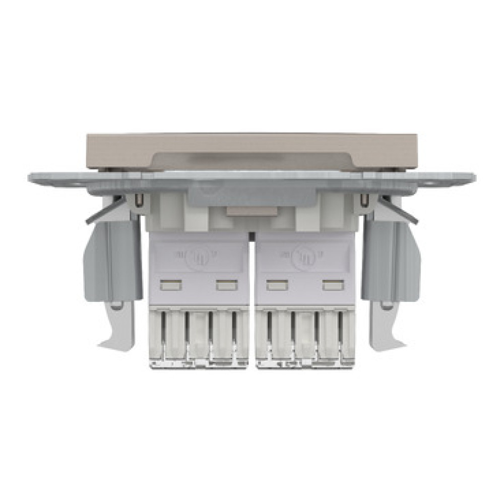 Розетка компьютерная RJ45 cat5e UTP двойная Schneider Electric Asfora Бронза EPH4400169