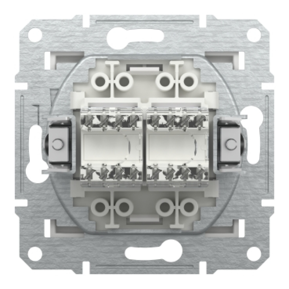 Розетка компьютерная RJ45 cat5e UTP двойная Schneider Electric Asfora Белый EPH4470121 (без рамки)