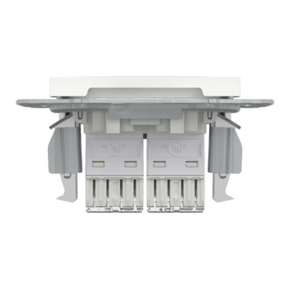 Розетка компьютерная RJ45 cat5e UTP двойная Schneider Electric Asfora Белый EPH4470121 (без рамки)