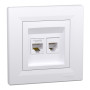 Розетка компьютерная RJ45 cat5e UTP + телефонная RJ11 Schneider Electric Asfora Белый EPH4900121 Розетка компьютерная RJ45 cat5e UTP + телефонная RJ11 Schneider Electric Asfora Белый EPH4900121