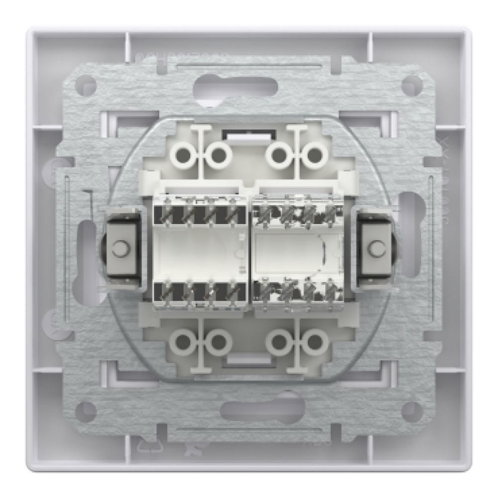 Розетка компьютерная RJ45 cat5e UTP + телефонная RJ11 Schneider Electric Asfora Белый EPH4900121