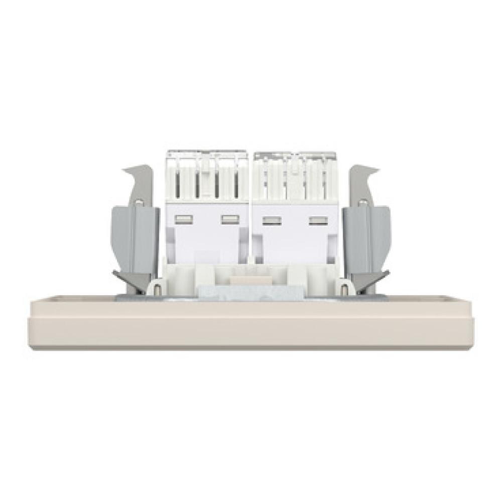 Розетка компьютерная RJ45 cat5e UTP + телефонная RJ11 Schneider Electric Asfora Слоновая кость EPH4900123