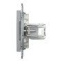 Розетка компьютерная RJ45 cat5e UTP + телефонная RJ11 Schneider Electric Asfora Алюминий EPH4900161
