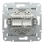 Розетка компьютерная RJ45 cat5e UTP + телефонная RJ11 Schneider Electric Asfora Алюминий EPH4900161