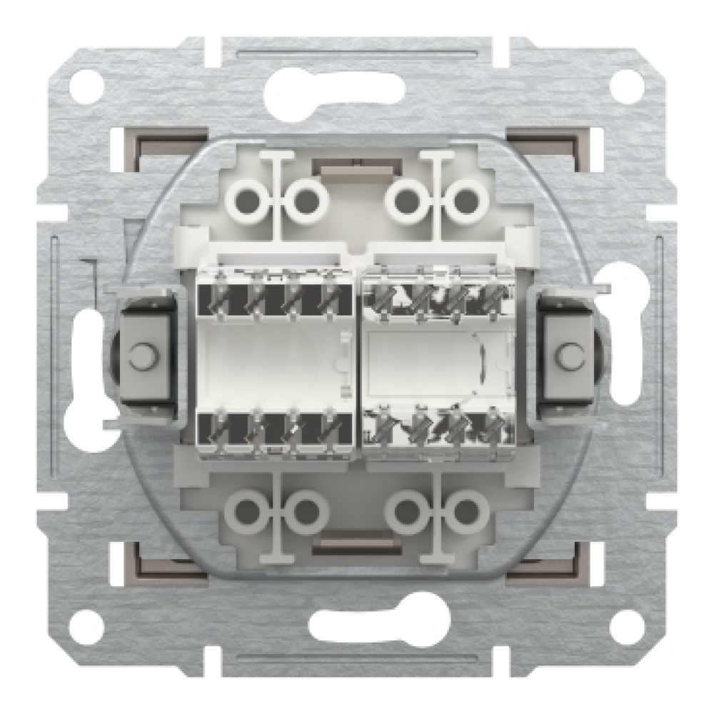Розетка компьютерная RJ45 cat5e UTP + телефонная RJ11 Schneider Electric Asfora Бронза EPH4900169