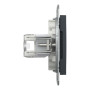 Розетка компьютерная RJ45 cat5e UTP + телефонная RJ11 Schneider Electric Asfora Антрацит EPH4900171 Розетка компьютерная RJ45 cat5e UTP + телефонная RJ11 Schneider Electric Asfora Антрацит EPH4900171