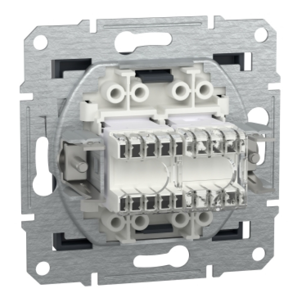 Розетка компьютерная RJ45 cat5e UTP + телефонная RJ11 Schneider Electric Asfora Антрацит EPH4900171