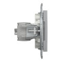 Розетка компьютерная RJ45 cat5e STP Schneider Electric Asfora Алюминий EPH5000161