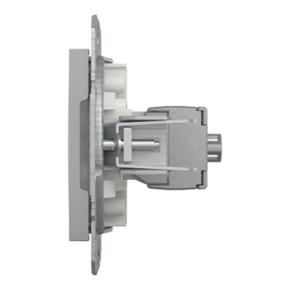 Розетка компьютерная RJ45 cat5e STP Schneider Electric Asfora Алюминий EPH5000161