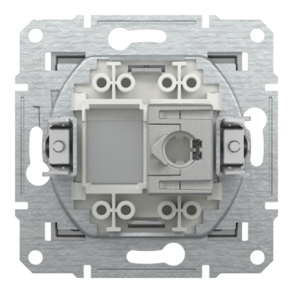Розетка компьютерная RJ45 cat5e STP Schneider Electric Asfora Алюминий EPH5000161