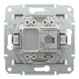 Розетка компьютерная RJ45 cat5e STP Schneider Electric Asfora Алюминий EPH5000161