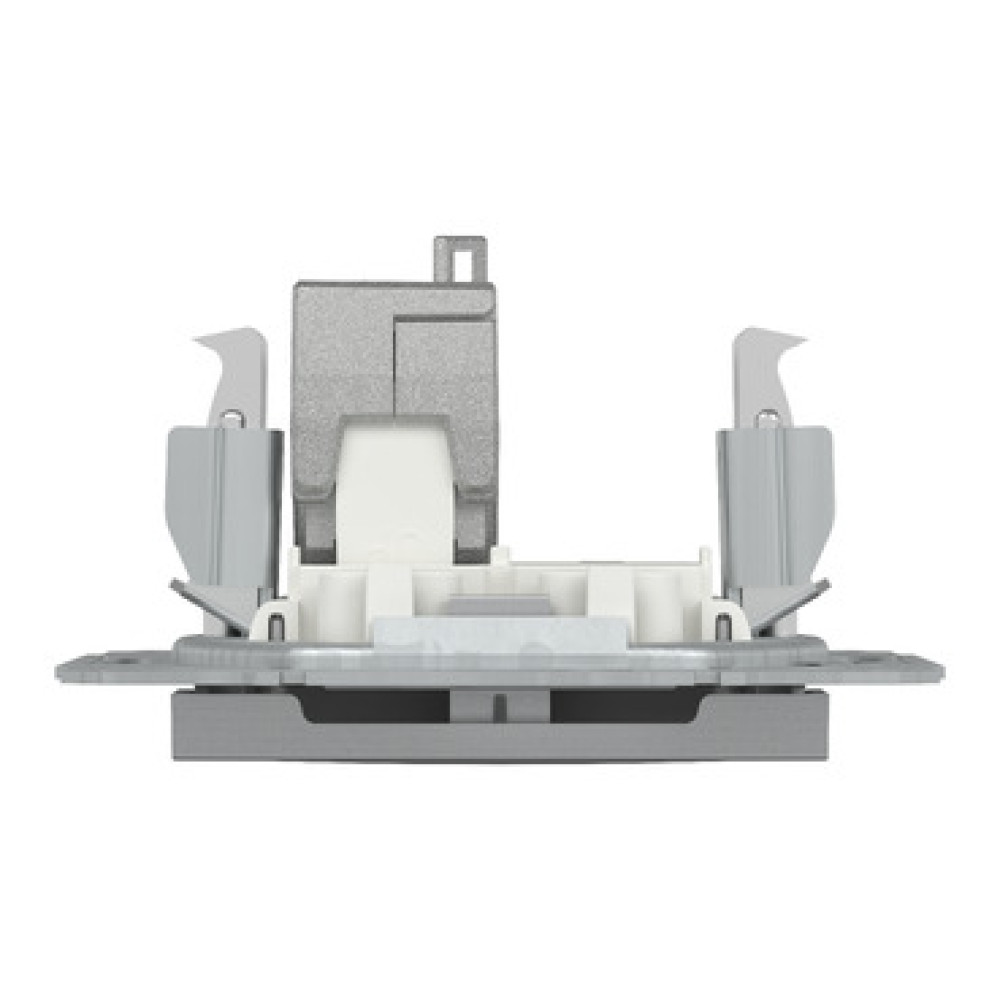 Розетка компьютерная RJ45 cat5e STP Schneider Electric Asfora Алюминий EPH5000161