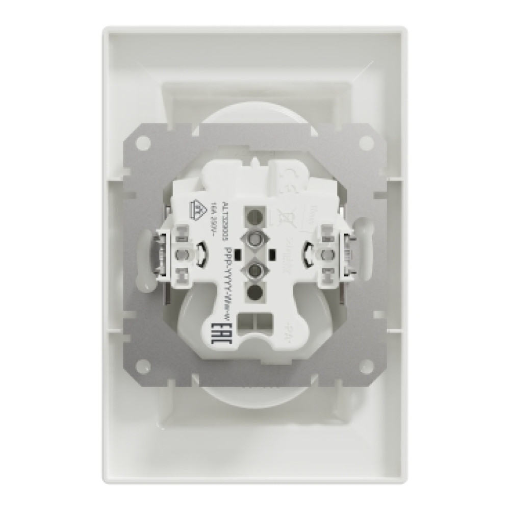 Розетка двойная без заземляющего контакта 16А Schneider Electric Asfora Белый EPH9700121