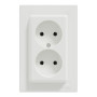 Розетка двойная без заземляющего контакта 16А Schneider Electric Asfora Белый EPH9700121 Розетка двойная без заземляющего контакта 16А Schneider Electric Asfora Белый EPH9700121