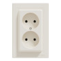Розетка двойная без заземляющего контакта 16А Schneider Electric Asfora Кремовый EPH9700123