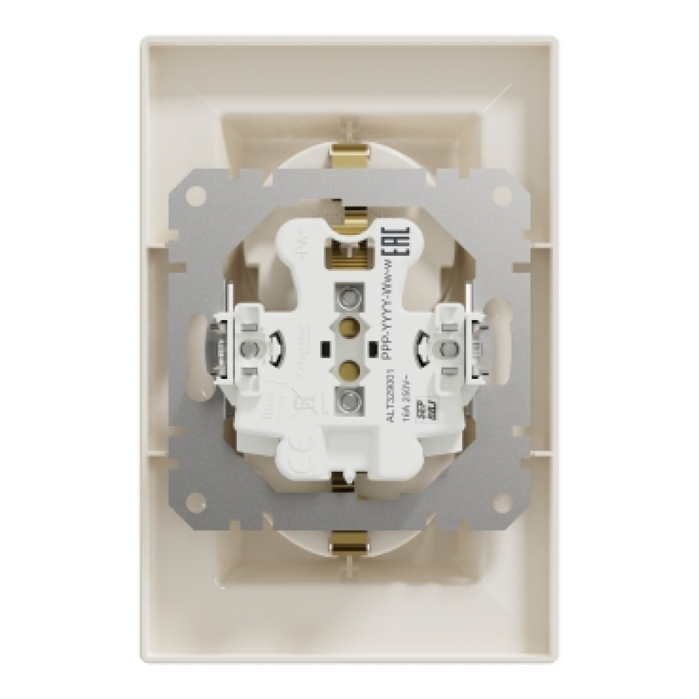 Розетка двойная с заземлением 16А Schneider Electric Asfora Слоновая кость EPH9900123