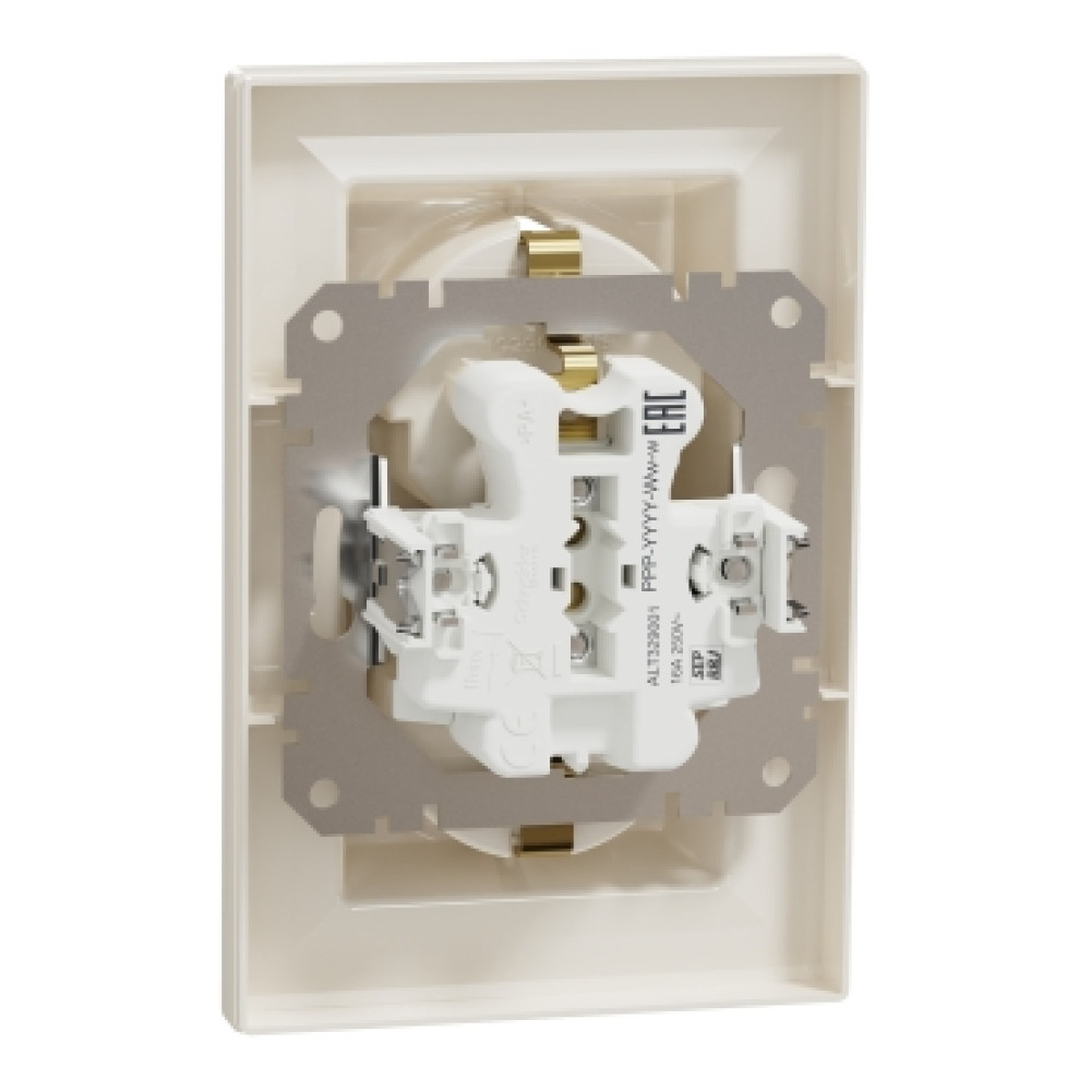 Розетка двойная с заземлением 16А Schneider Electric Asfora Слоновая кость EPH9900123