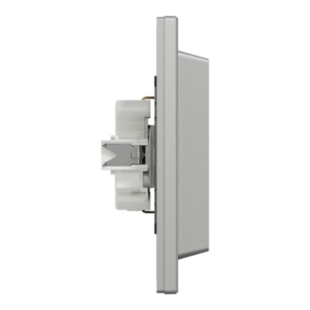 Розетка двойная с заземлением 16А Schneider Electric Asfora Алюминий EPH9900161