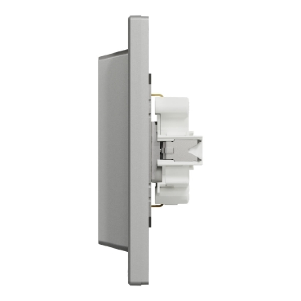 Розетка двойная с заземлением 16А Schneider Electric Asfora Алюминий EPH9900161