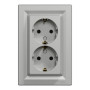 Розетка двойная с заземлением 16А Schneider Electric Asfora Алюминий EPH9900161 Розетка двойная с заземлением 16А Schneider Electric Asfora Алюминий EPH9900161