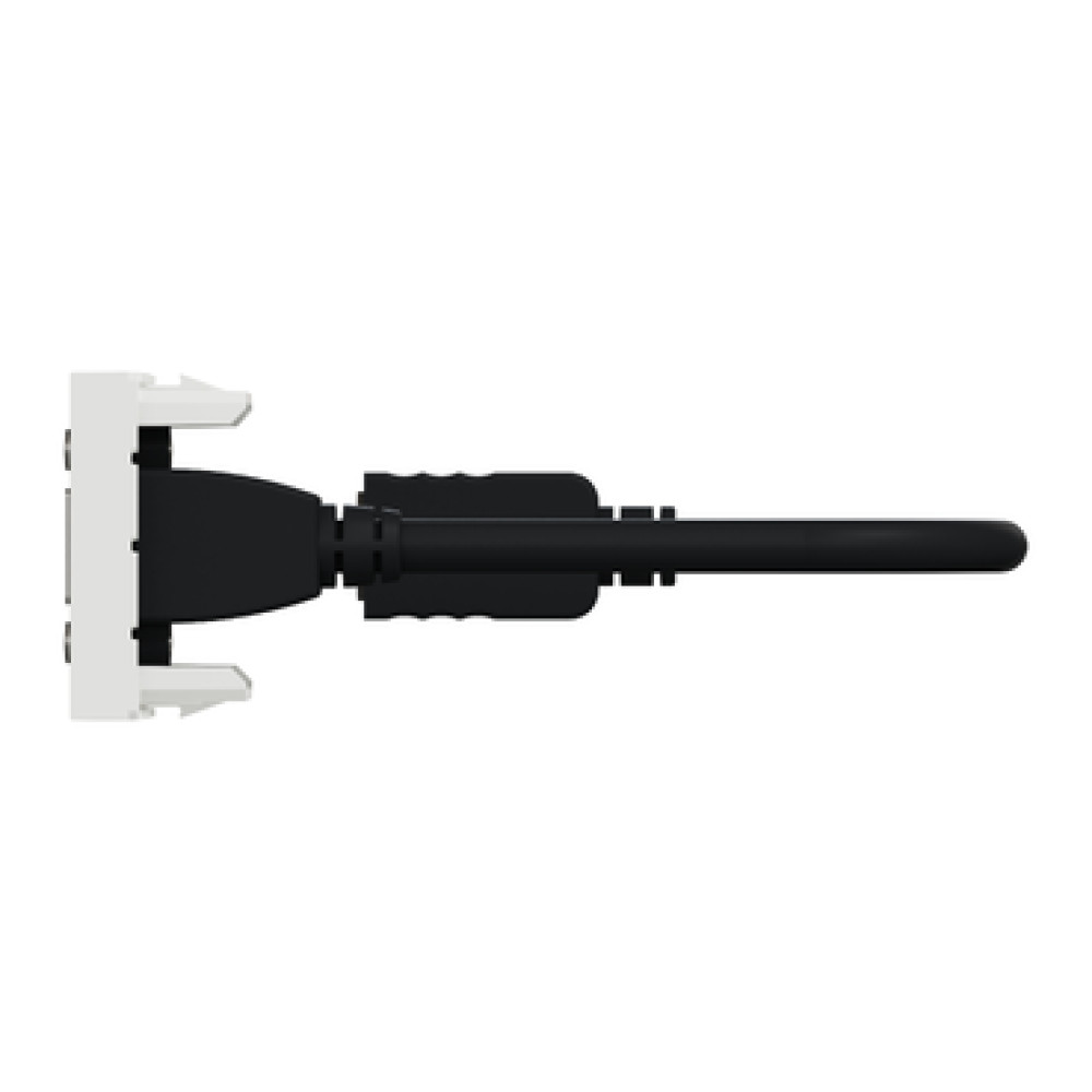 Розетка HDMI, 1 модуль білий