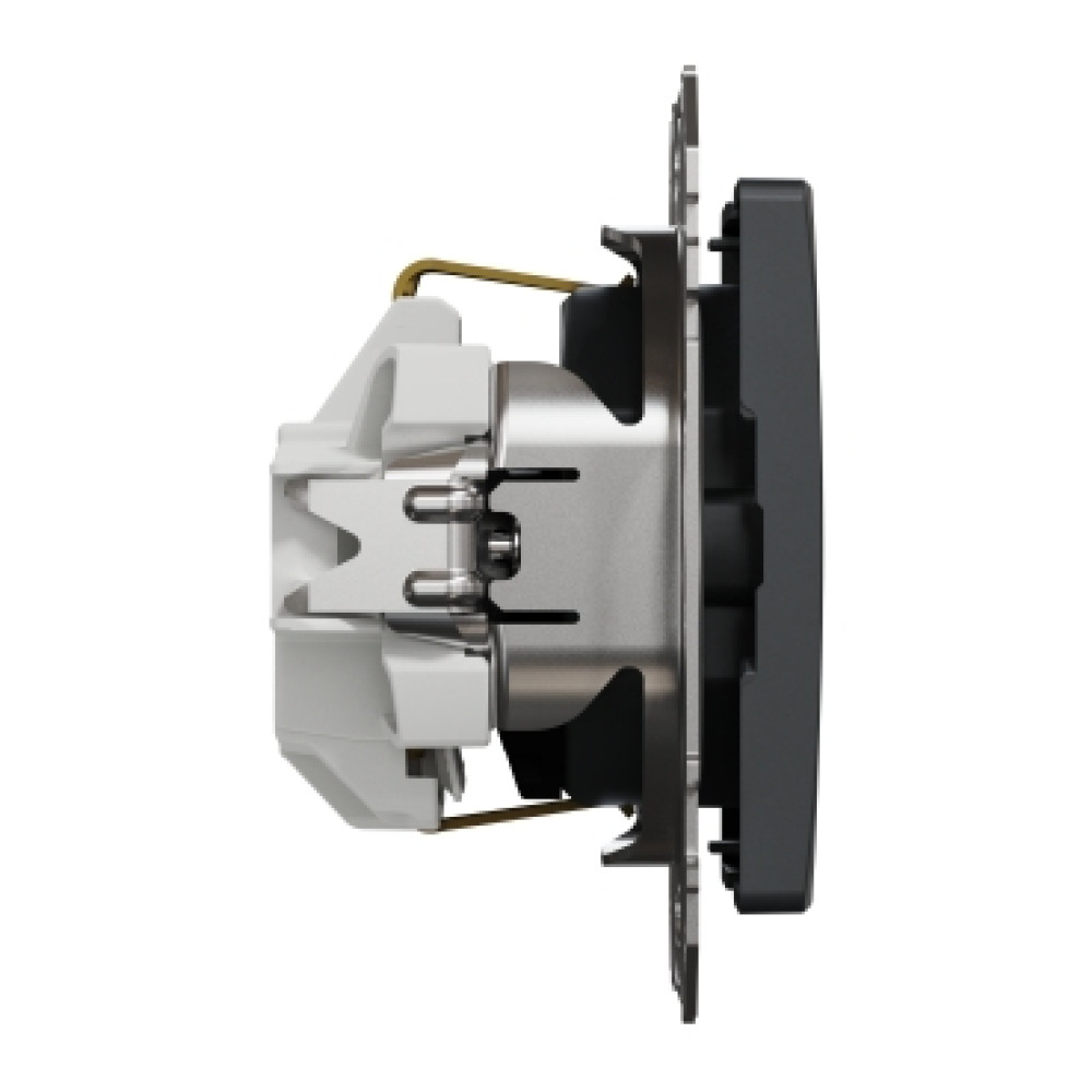 Розетка с заземлением и защитными шторками Schneider Electric Sedna Design Черный 16А SDD114022