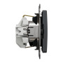 Розетка с заземлением и защитными шторками Schneider Electric Sedna Design Черный 16А SDD114022