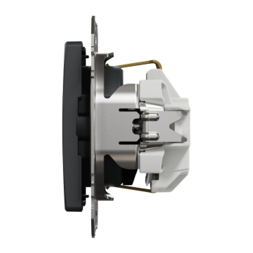 Розетка с заземлением и защитными шторками Schneider Electric Sedna Design Черный 16А SDD114022