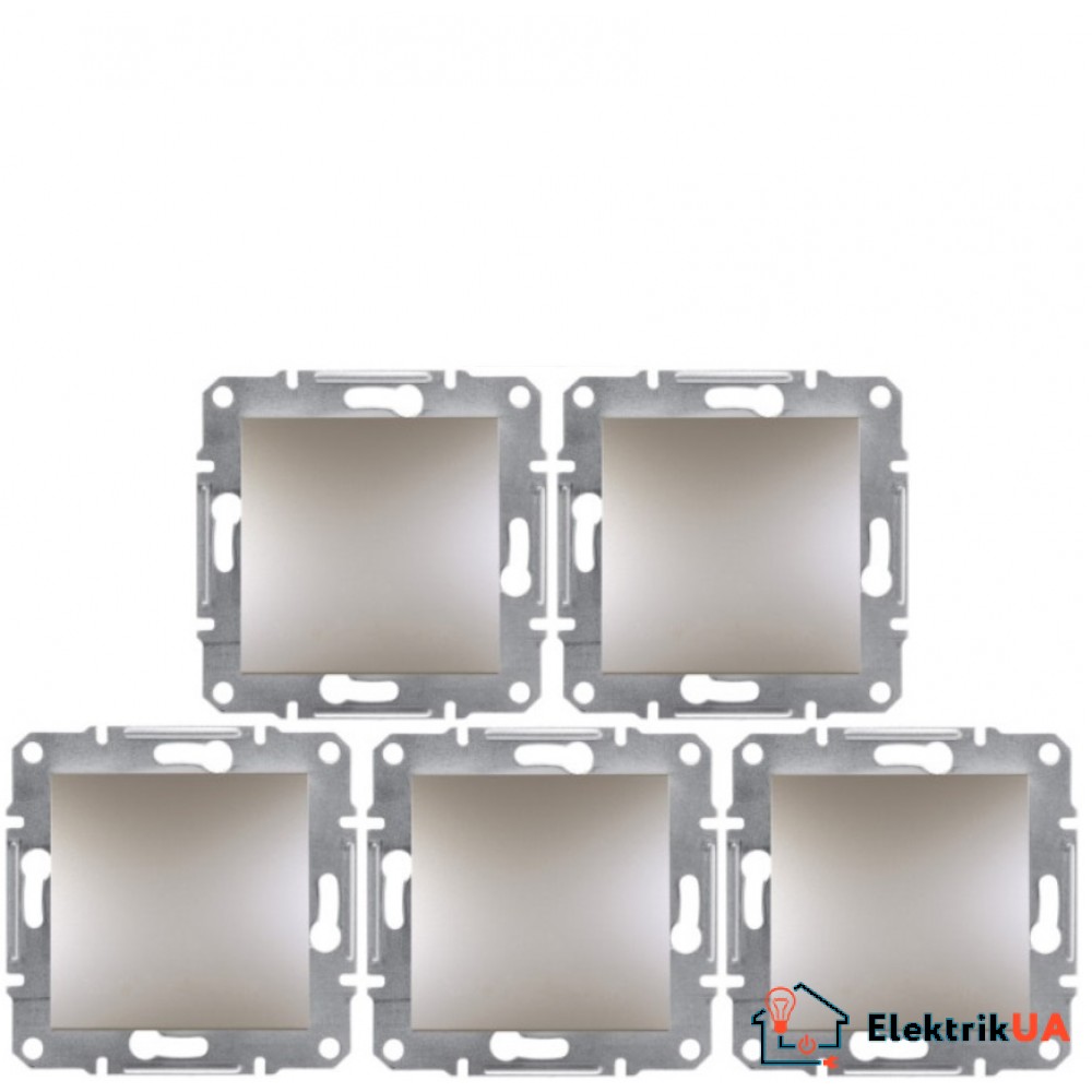Акційна ціна! Продаж кратно 5 шт! Вимикач одноклавішний Schneider Electric Asfora 10А Бронза EPH0100169 (на даний комплект не розповсюджується накопичувальна знижка!)