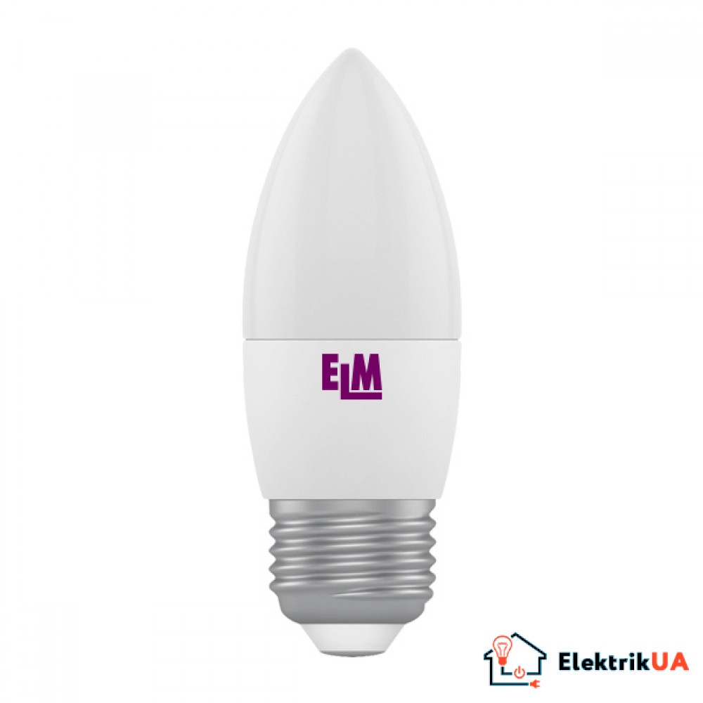 Світлодіодна лампа ELM Led свічка 6W PA10 E27 4000 (18-0050)