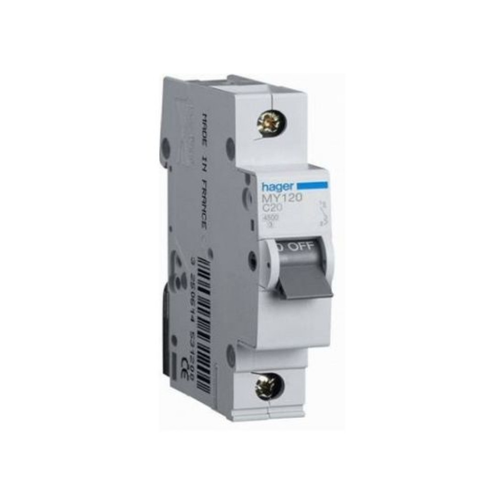 Автоматический выключатель Hager 16A 1п С 6кА MCN116 (MC116A)