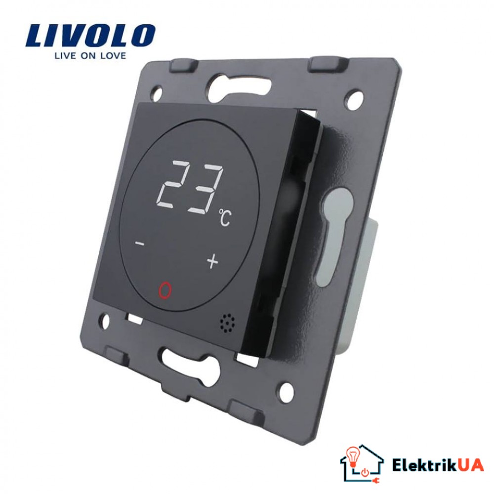 Додаток терморегулятора для теплої підлоги Livolo чорний (VL-C7-01TM-12)