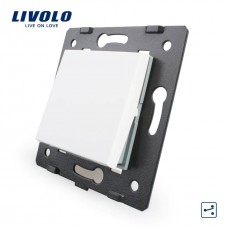  Клавишный проходной выключатель Livolo, цвет белый (VL-C7K1S-11)