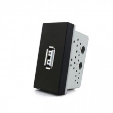 Розетка USB Livolo з блоком живлення 2.1А, 5V, колір чорний (VL-C7-1USB-12)