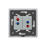 Двойная USB розетка Livolo с блоком питания 2.1А, 5V, цвет черный (VL-C792U-12)