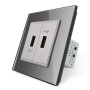 Розетка USB Livolo с блоком питания 2.1А, 5V, цвет серый (VL-FCUA-1IP)