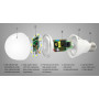 LED лампа 6 Вт, Е27, 2700K + RGB, RF 2,4 GHz дистанційне управління Mi-Light LL014-WW RGBW LED лампа 6 Вт, Е27, 2700K + RGB, RF 2,4 GHz дистанційне управління Mi-Light LL014-WW RGBW