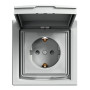 Розетка с заземлением и крышкой IP44 16А Schneider Electric Asfora Сталь EPH3100362 Розетка с заземлением и крышкой IP44 16А Schneider Electric Asfora Сталь EPH3100362