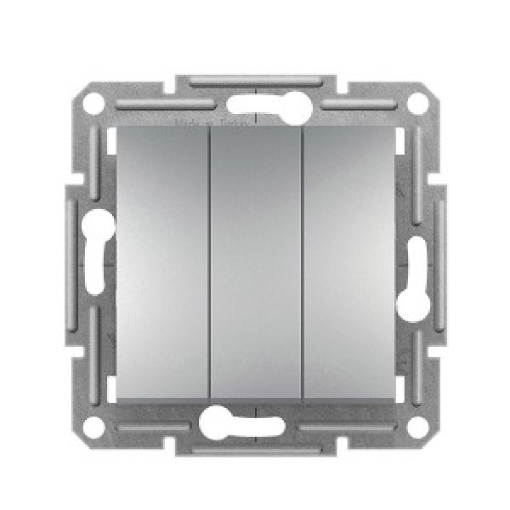 EPH2100161 Вимикач 3-клавішний Schneider Electric Asfora 10А Алюміній