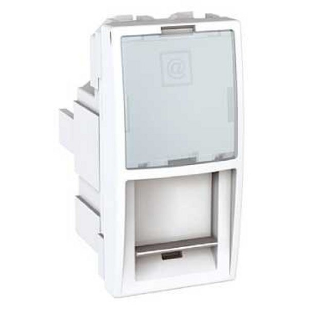 Розетка комп 'ютерна RJ45 cat5e UTP 1 модуль Schneider Electric Unica Білий MGU3.410.18