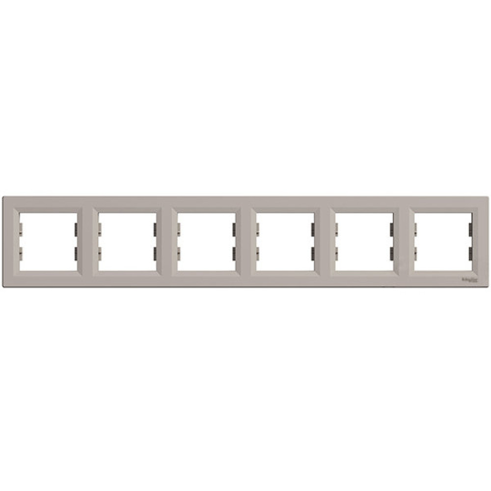 Рамка 6-ти кратная Schneider Electric Asfora горизонтальная Бронза EPH5800669