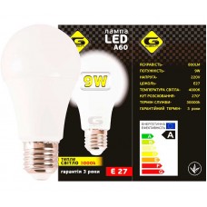 Лампа LED Кулька G-tech A60-9W-E27-3000K G
