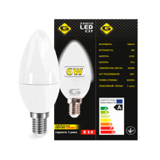 Лампа LED Свіча G-tech С37-6W-E14-4000K G
