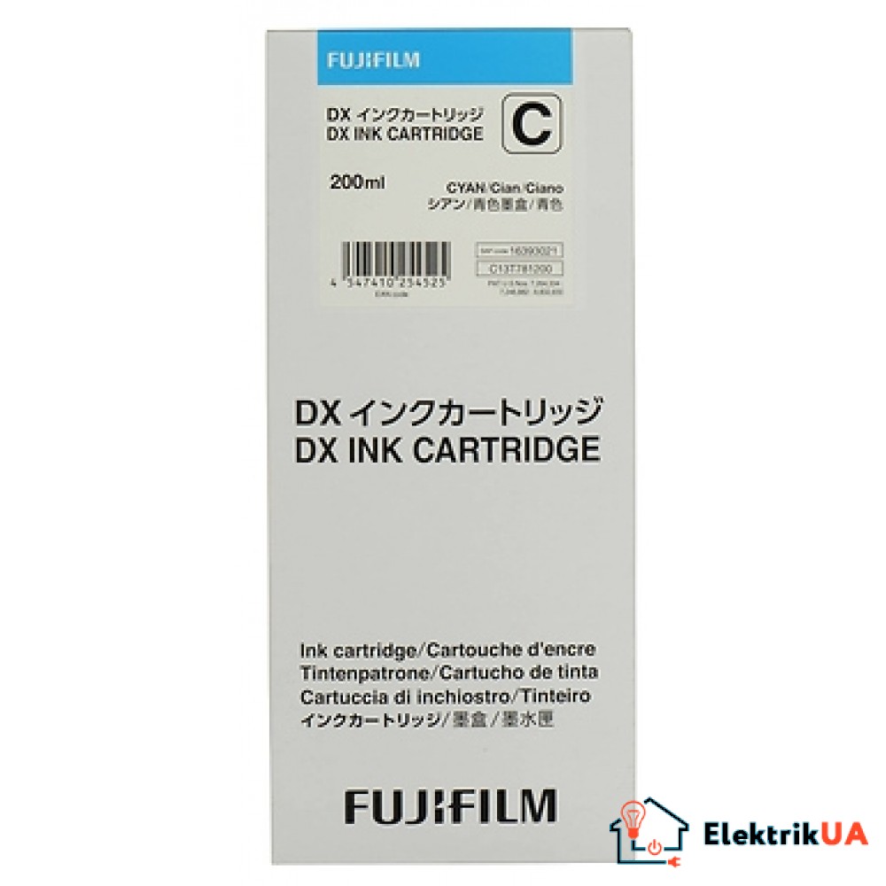 Картридж Fuji DX100 INK CARTRIDGE CYAN 200ML
