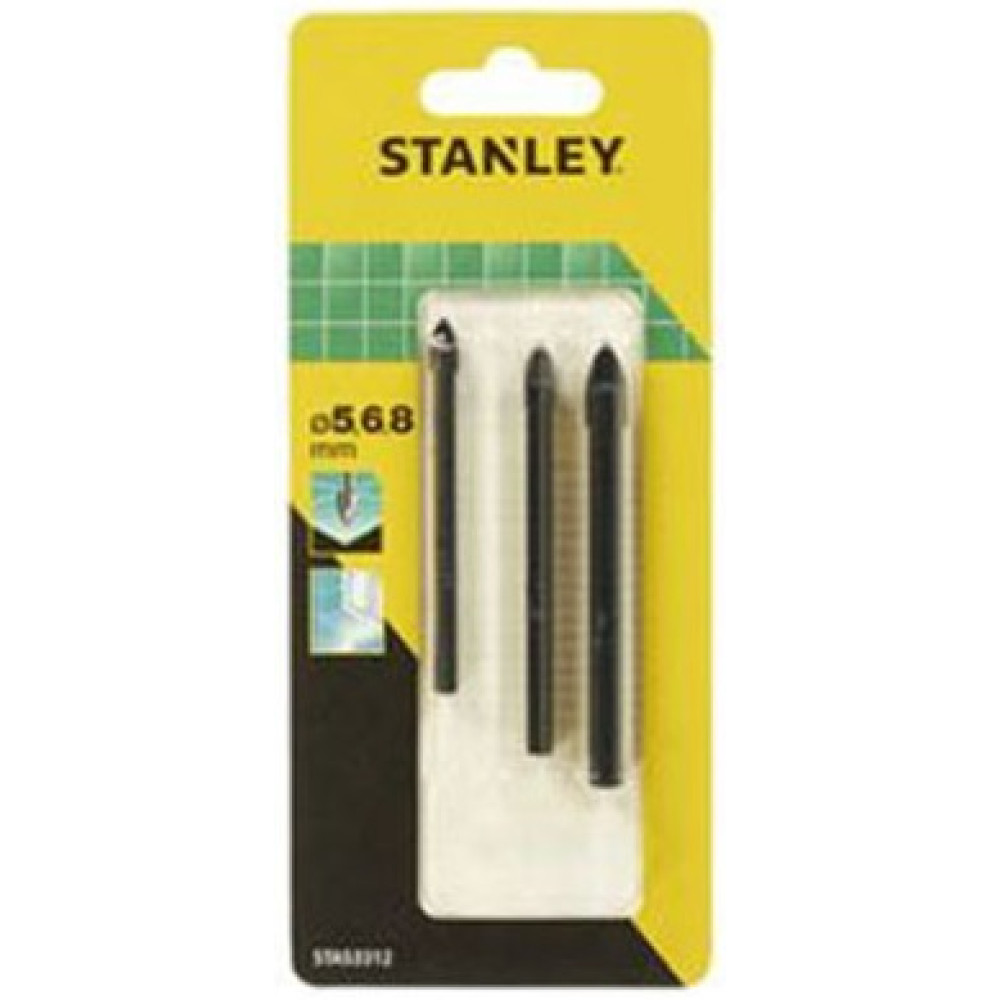 Набор сверл по плитке Stanley d=5,6,8мм.