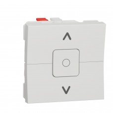Вимикач для жалюзі 2-клавішний схема 4, 6А 2 модулі білий